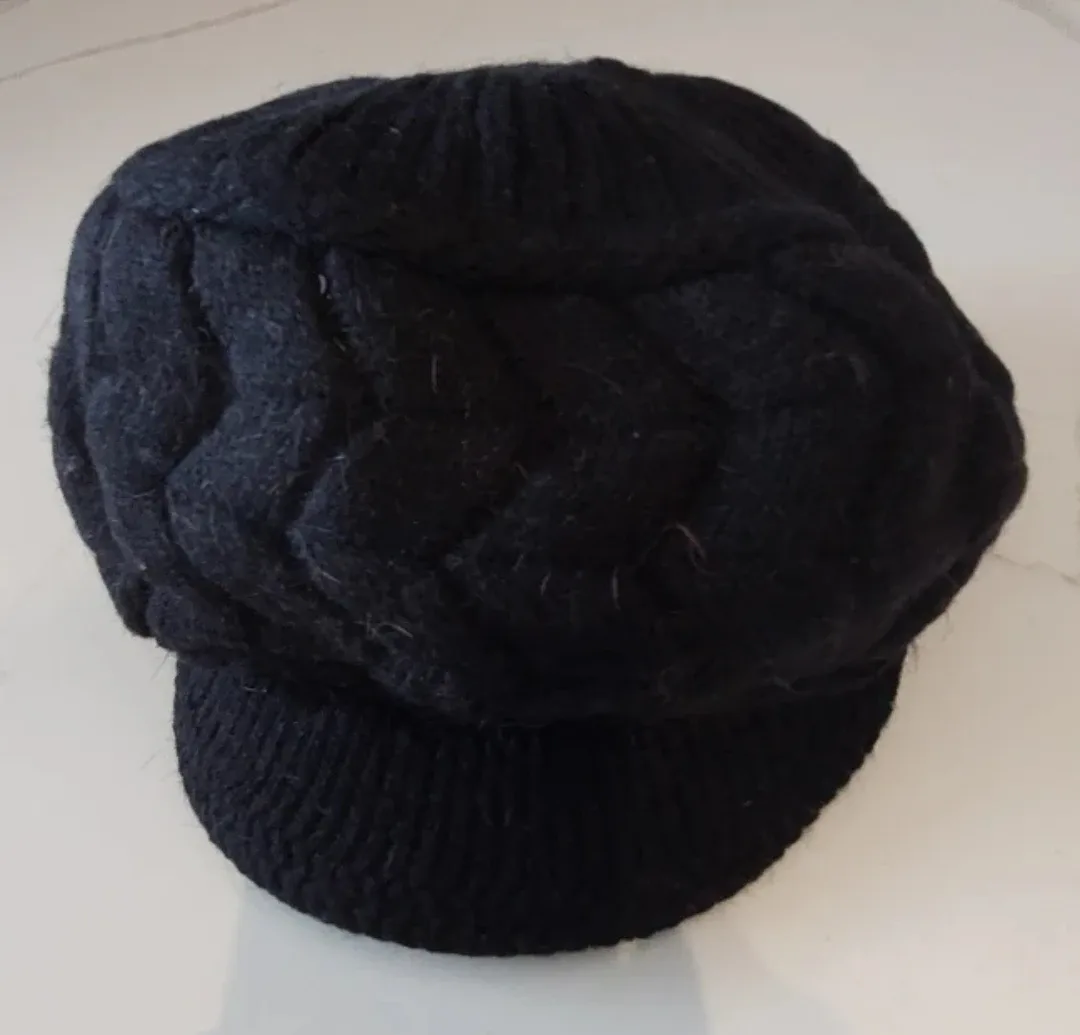 Black Knit Winter Cap image indicator(2)