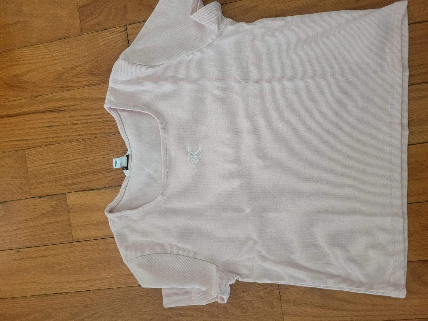 Calvin Klein Pink Ribbed T-Shirt