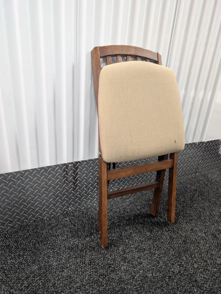 Folding Wooden Chair with Padded Seat image indicator(3)
