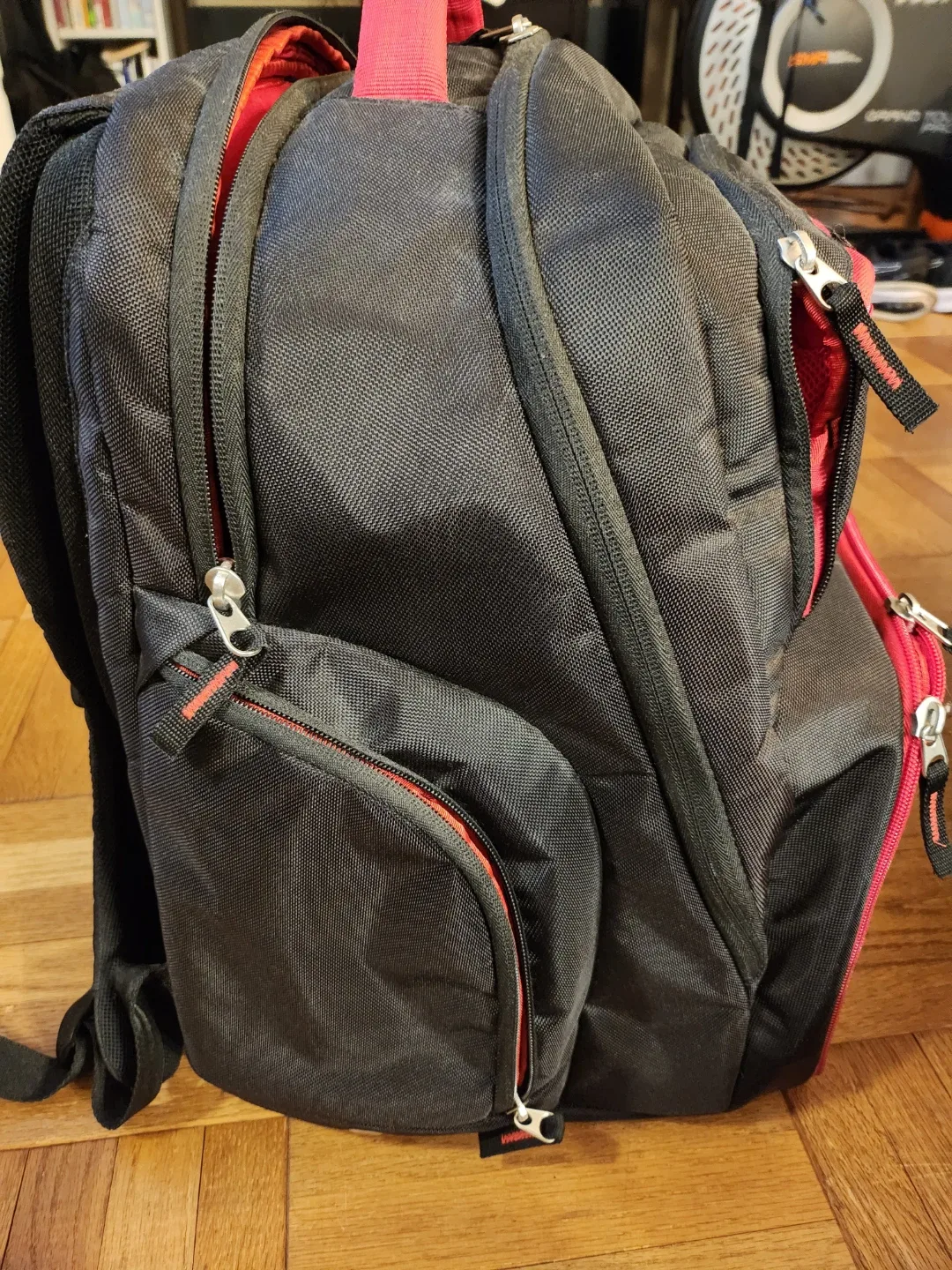 6 Pack Fitness Expedition Laptop Backpack Black/Red image indicator(9)