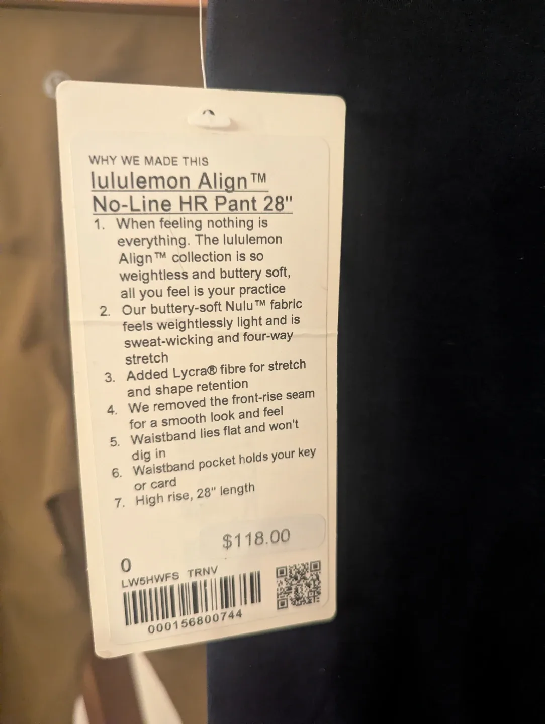 Lululemon Align HR Pant 28", Size 0 image indicator(2)