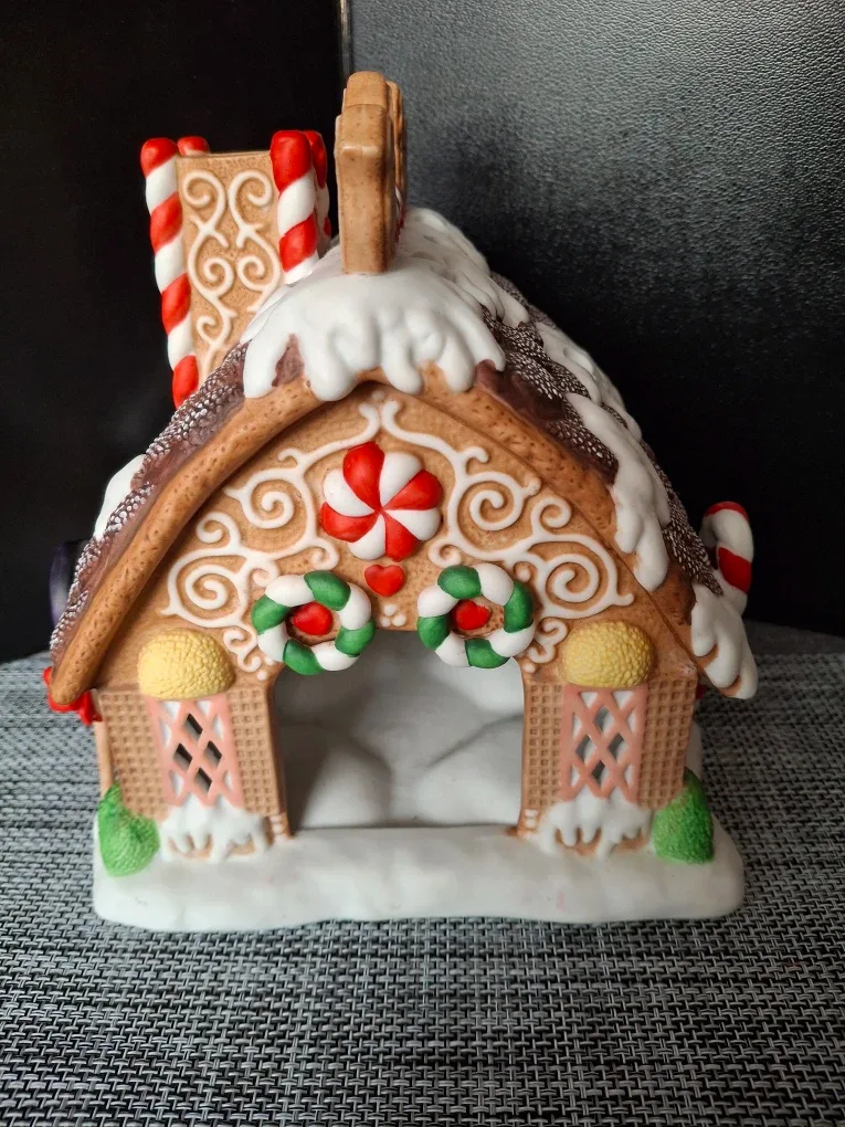 Gingerbread House Ceramic Candle Holder
