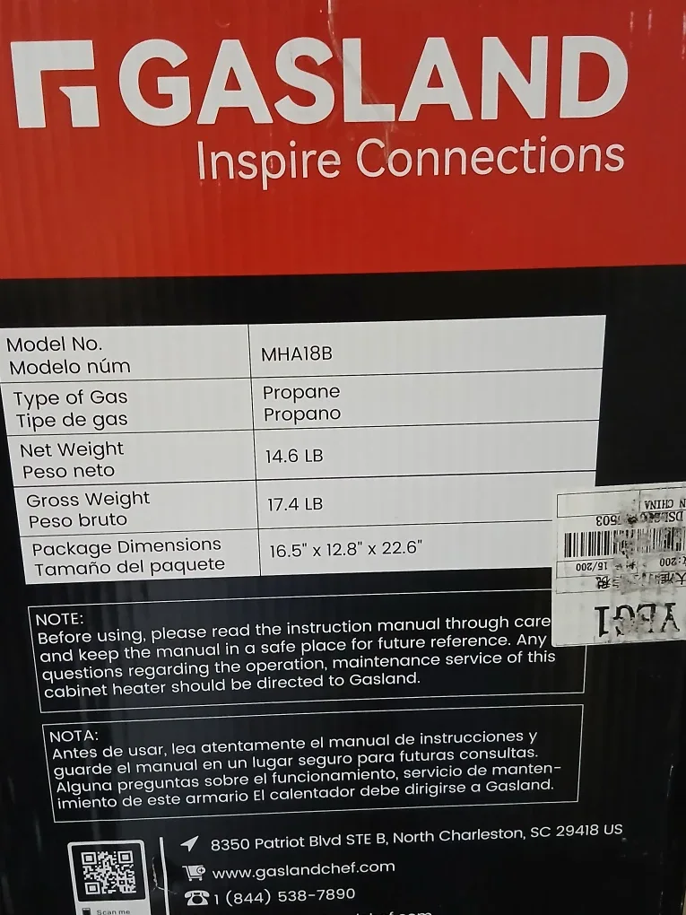 New Gasland MHA18 Series Propane Radiant heater, 18,000 BTU image indicator(10)