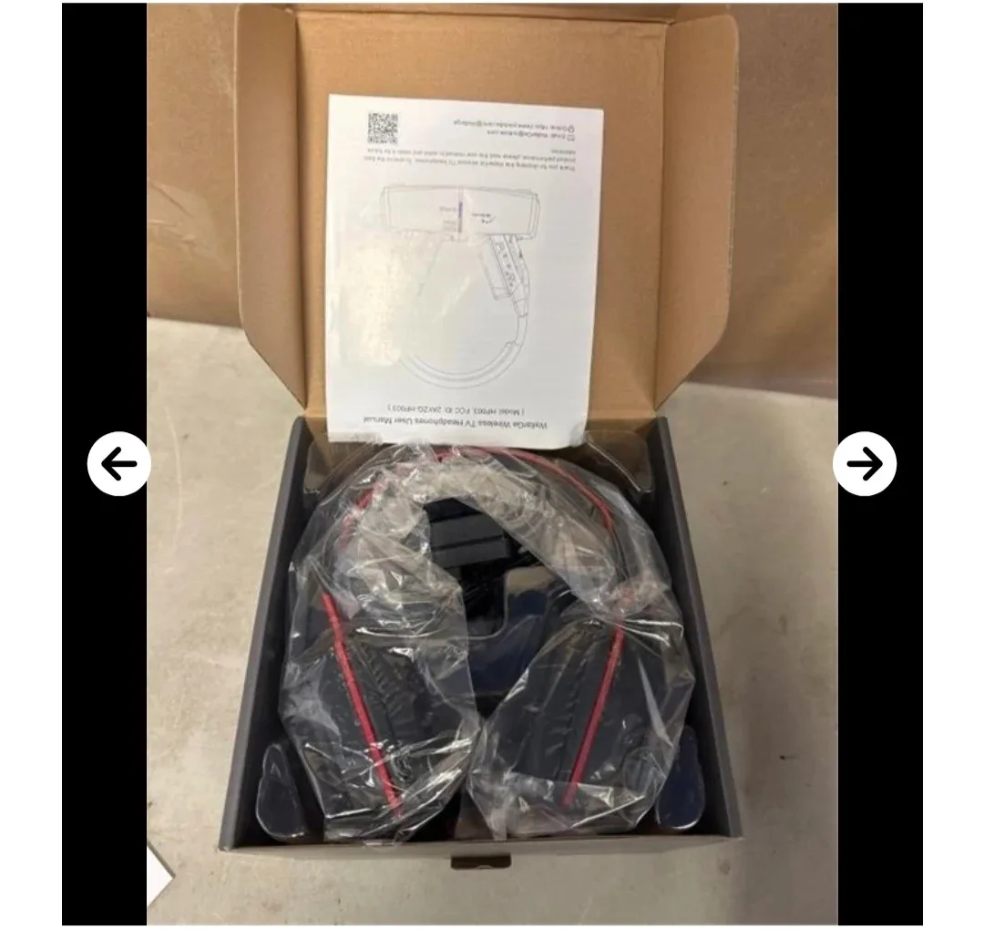 New WallarGe Wireless Headphones – Red and Black image indicator(2)