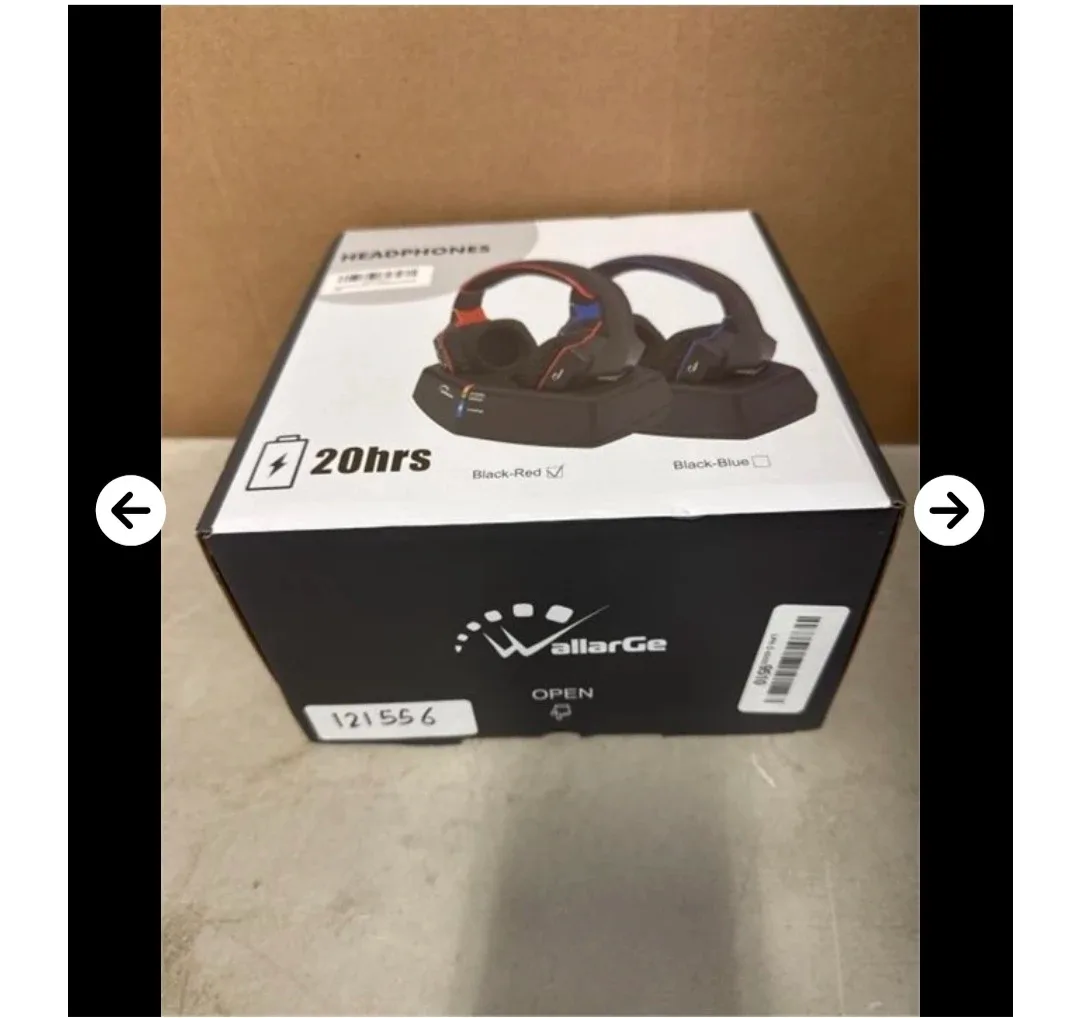 New WallarGe Wireless Headphones – Red and Black image indicator(3)