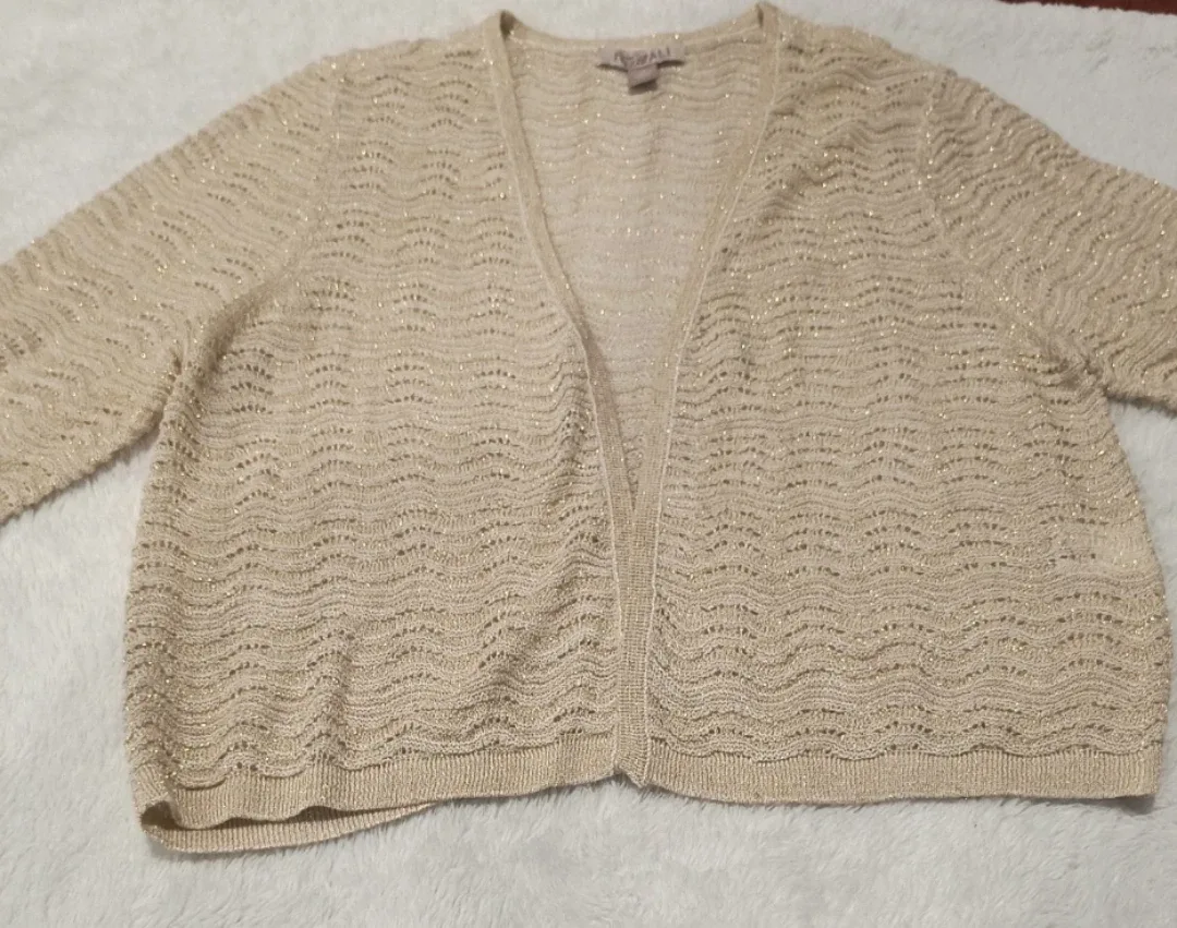 Roz & Ali Cardigan - Size M 3/4 sleeve
