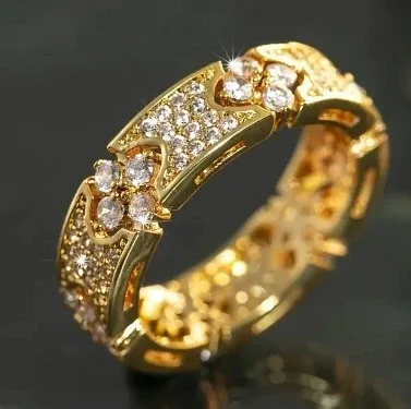 Gold Ring with Diamond Accents image indicator(3)