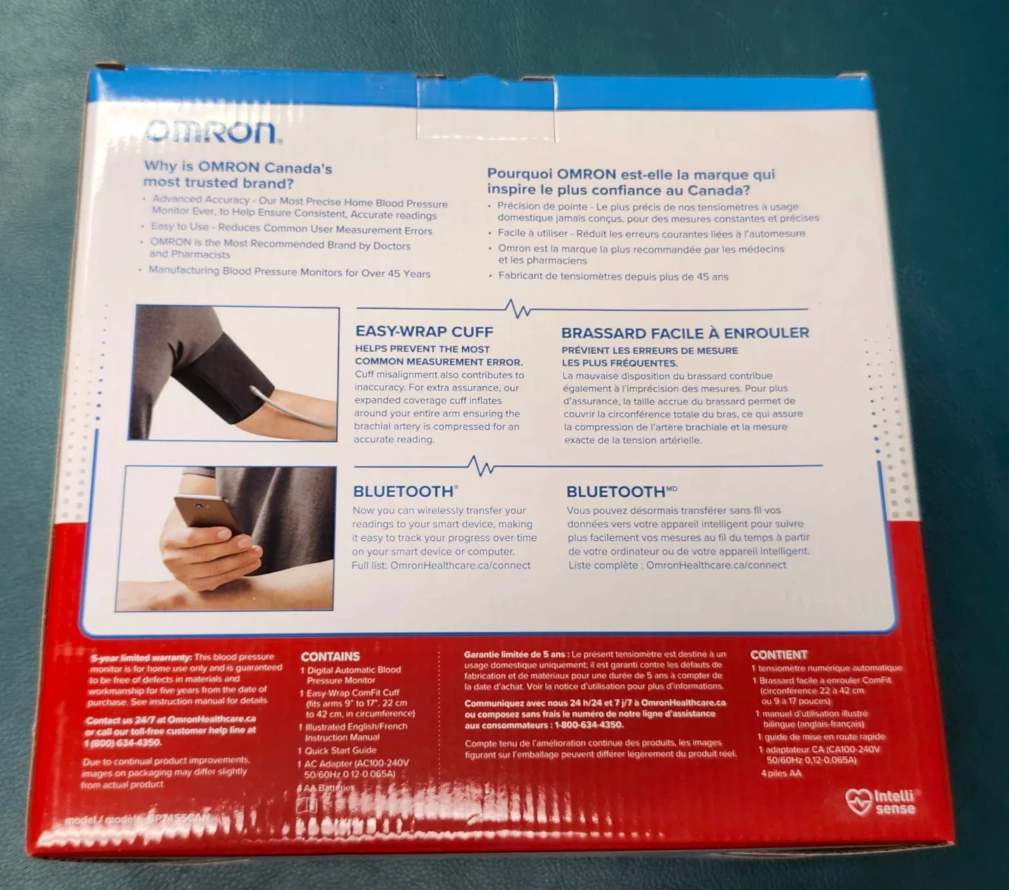 New Omron Blood Pressure Monitor BP7455CAN image indicator(2)