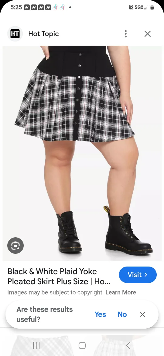 Hot Topic Plaid Yoke Pleated Skirt - Size Small image indicator(5)