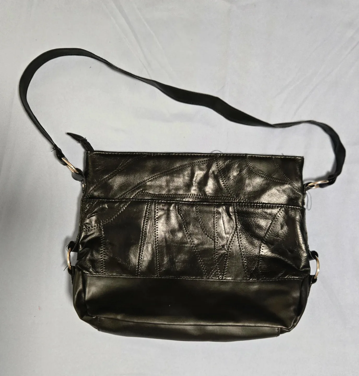 Black Leather Shoulder Bag