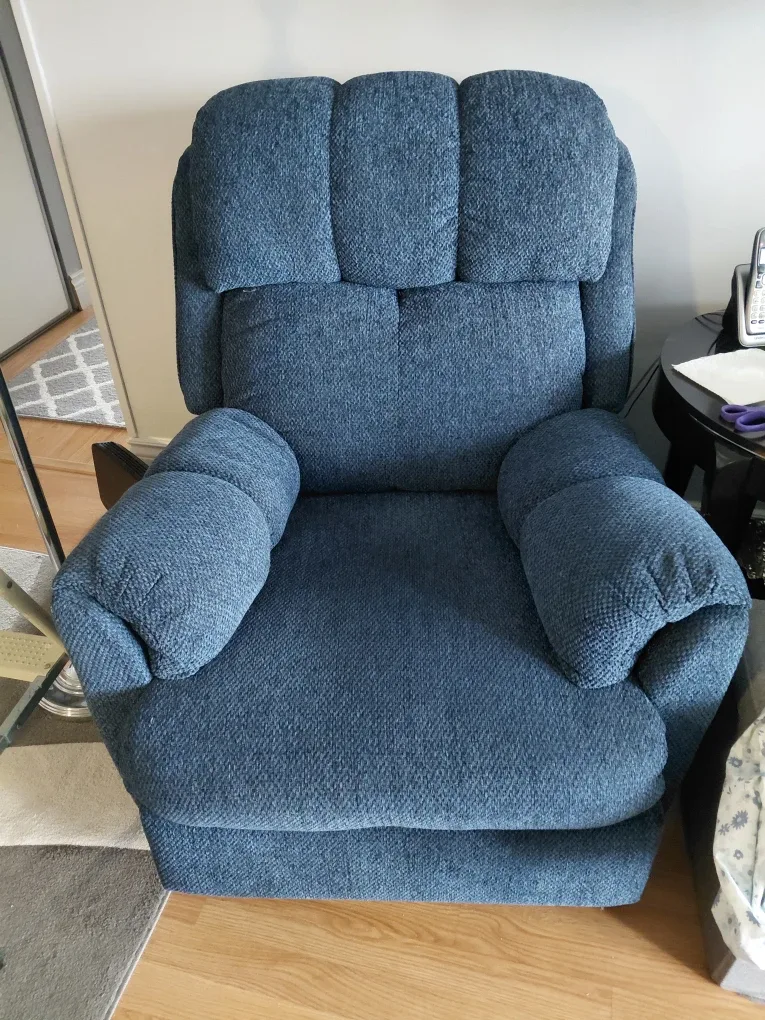 Recliner with grey chair cover