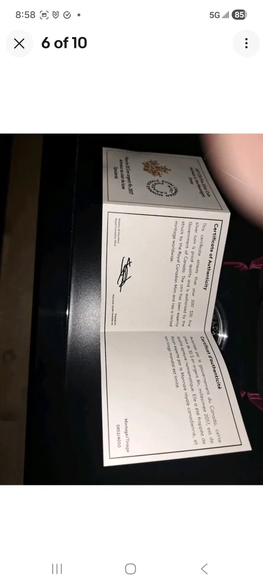 2017 Royal Canadian Mint $30 Fine Silver Coin - Orcas image indicator(6)