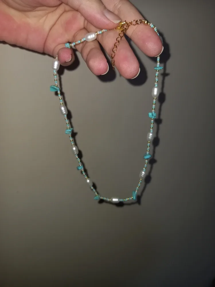 Pearl & Turquoise Beaded Necklace image indicator(3)