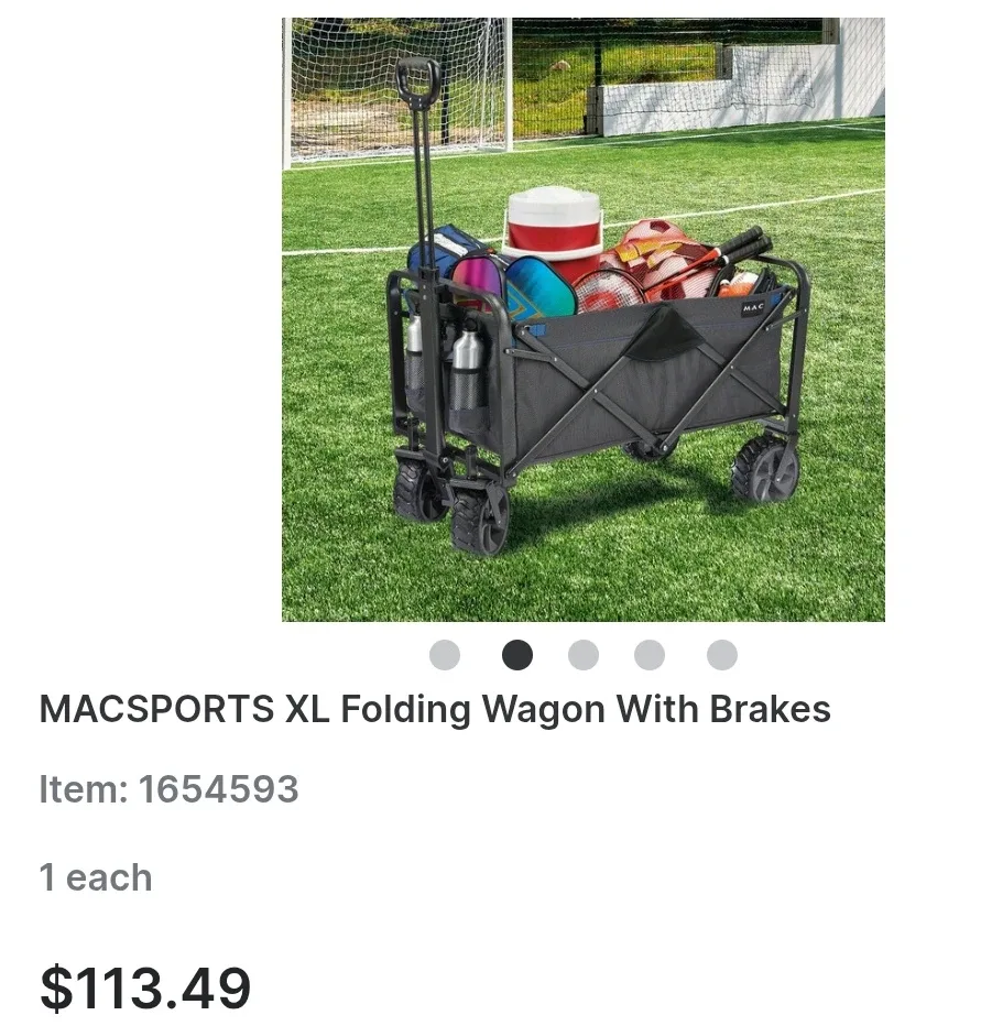MACSPORTS XL Folding Wagon With Brakes