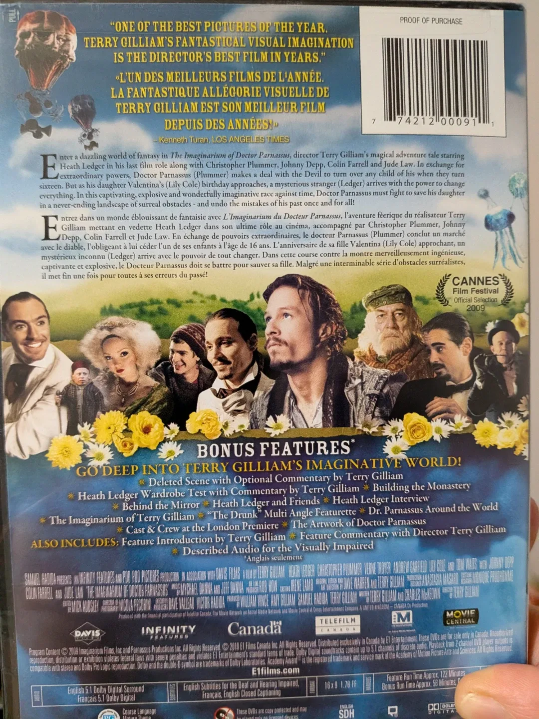 The Imaginarium of Doctor Parnassus DVD New sealed image indicator(4)