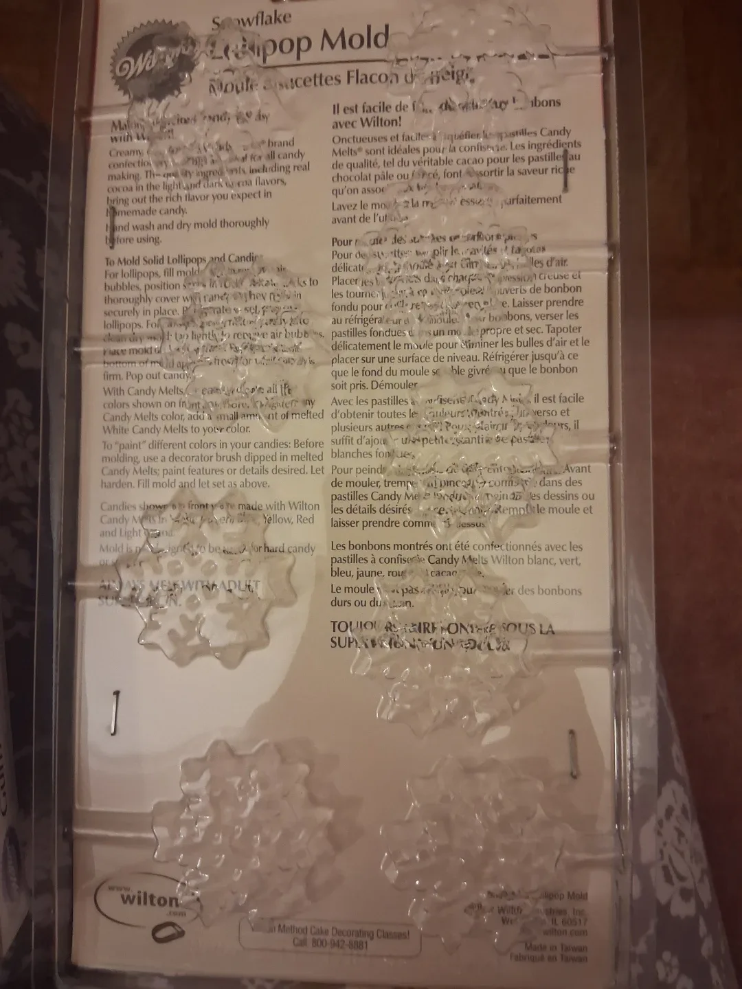 Wilton Snowflake Lollipop Molds, New 2 pc Set🥕 image indicator(2)