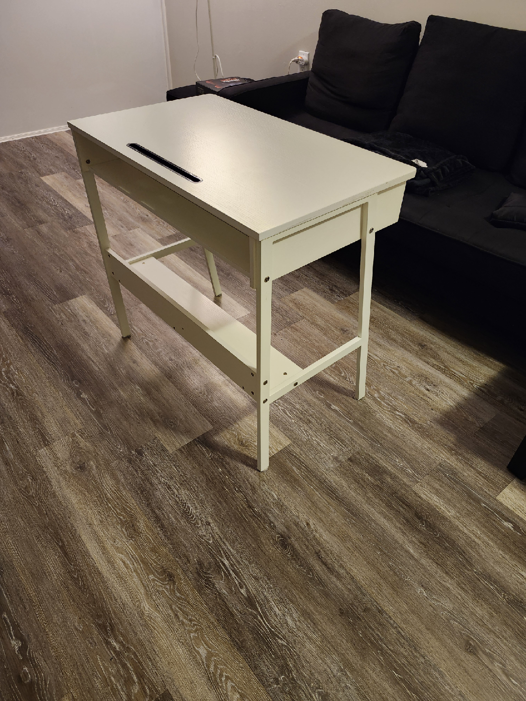 White Desk with Drawer - photo 3