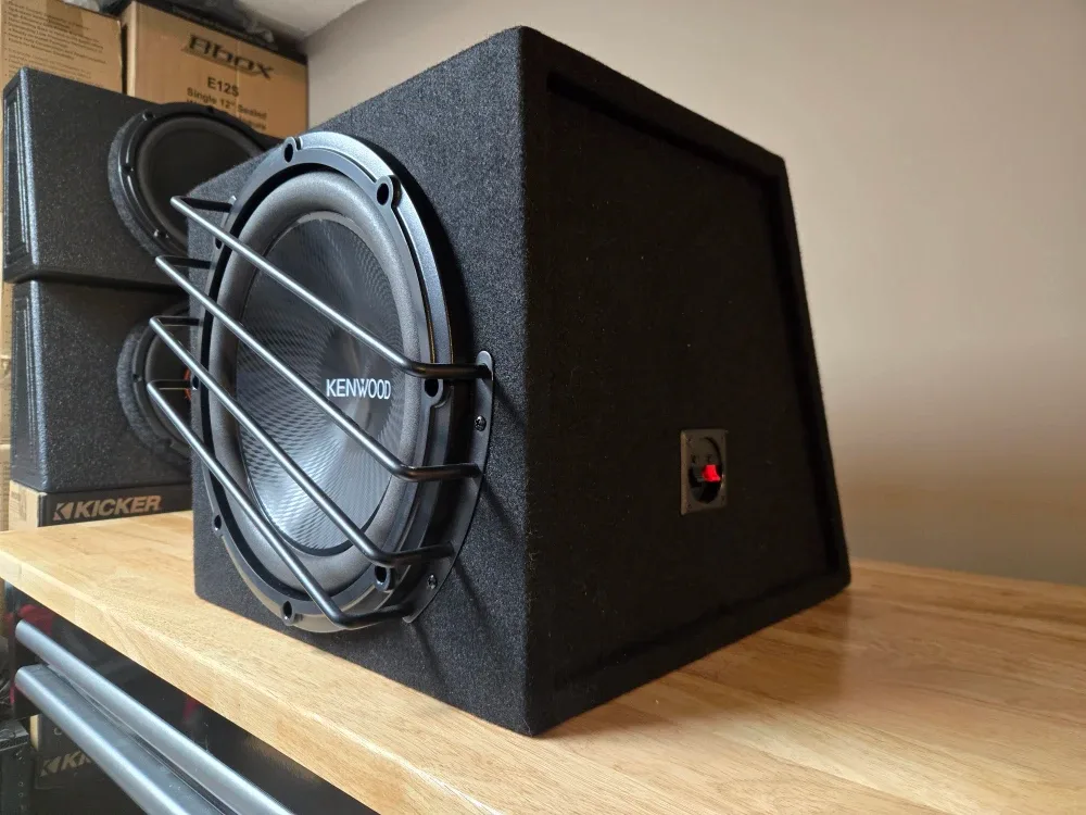 Brans New 12" subwoofers in Compact Sealed Enclosure with grille image indicator(2)