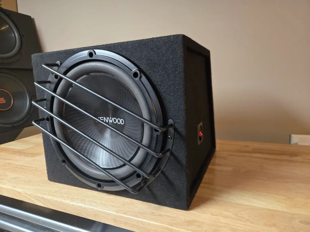 Brans New 12" subwoofers in Compact Sealed Enclosure with grille image indicator(3)