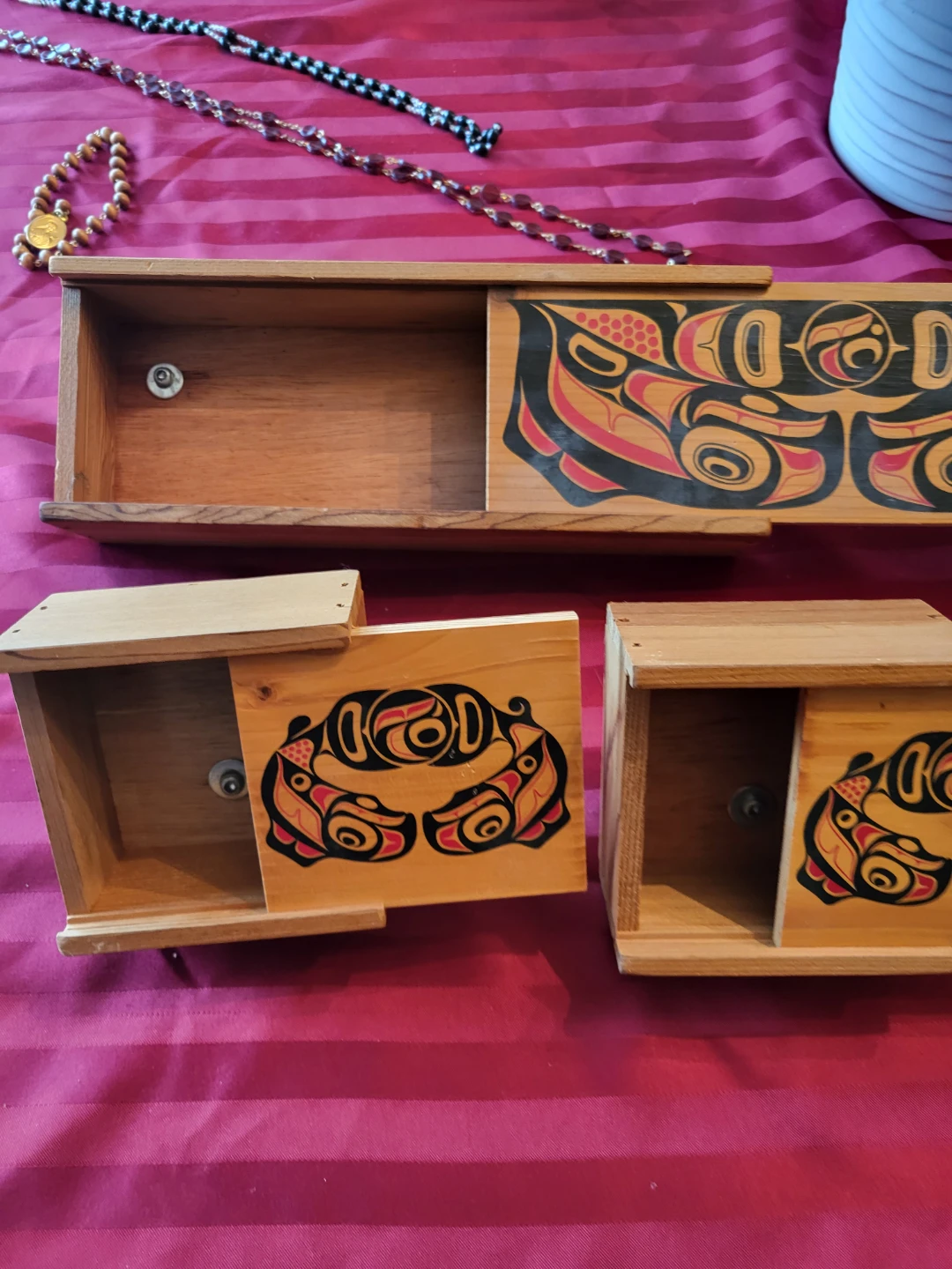 Indigenous BC Haida Art Wood Boxes - photo 2
