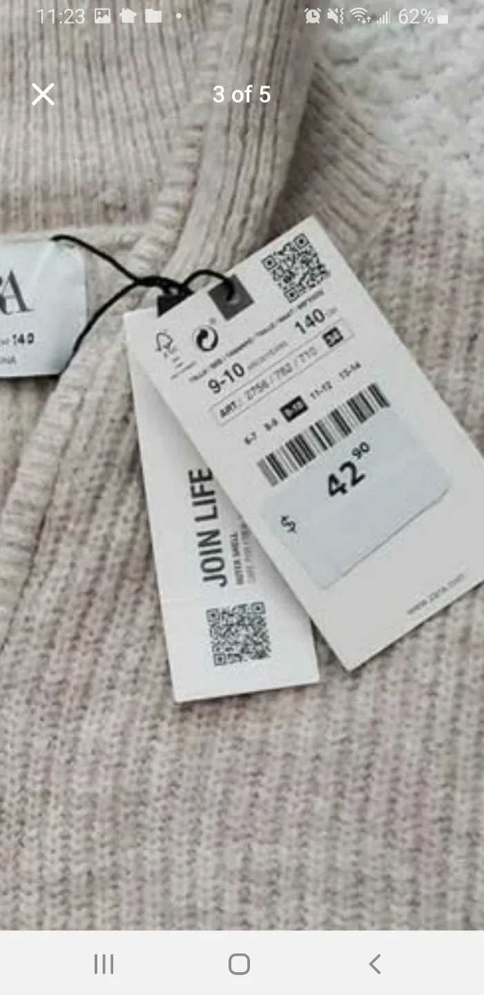 Zara Knit Half-Zip Sweater - New with Tags image indicator(4)