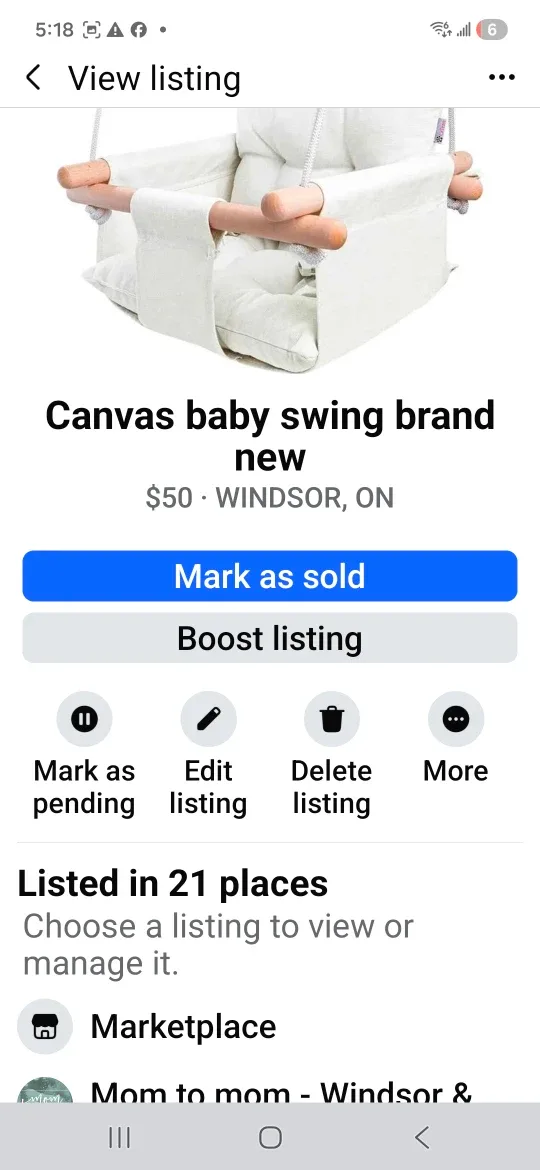 Hanging Swing Seat Chair, Ivory - New image indicator(2)