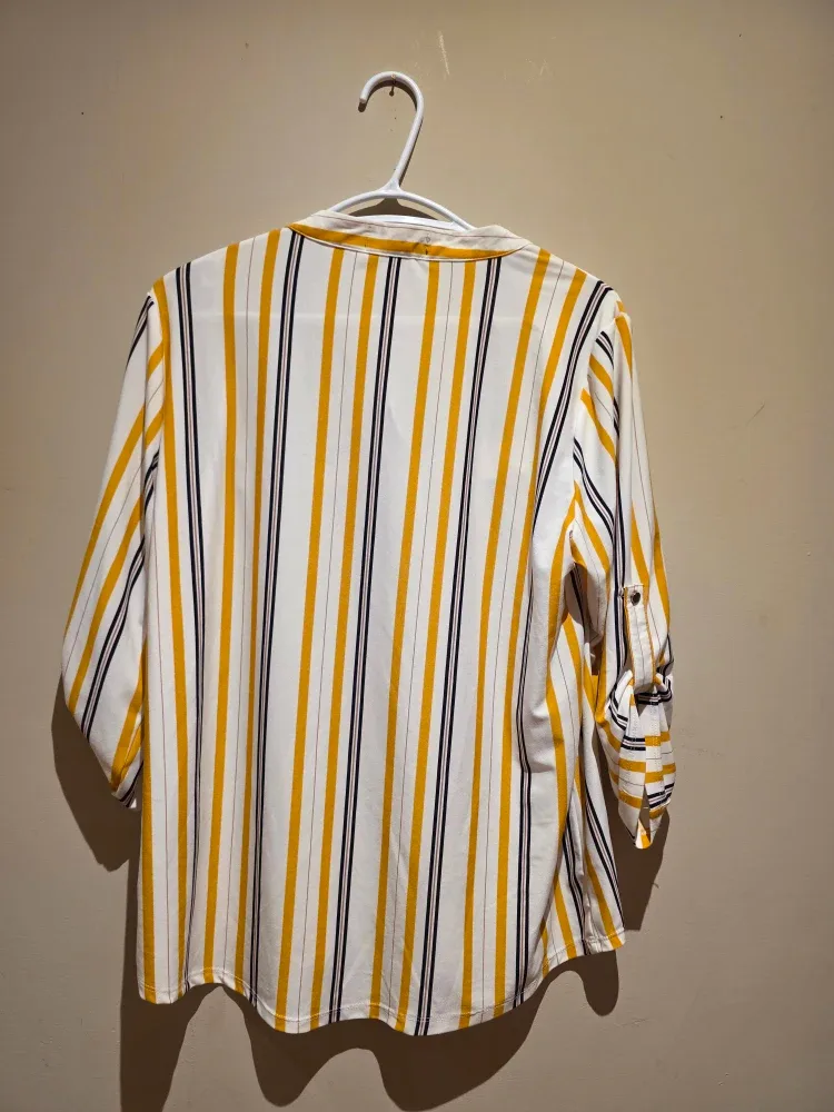 INC International Concepts Striped Blouse image indicator(2)