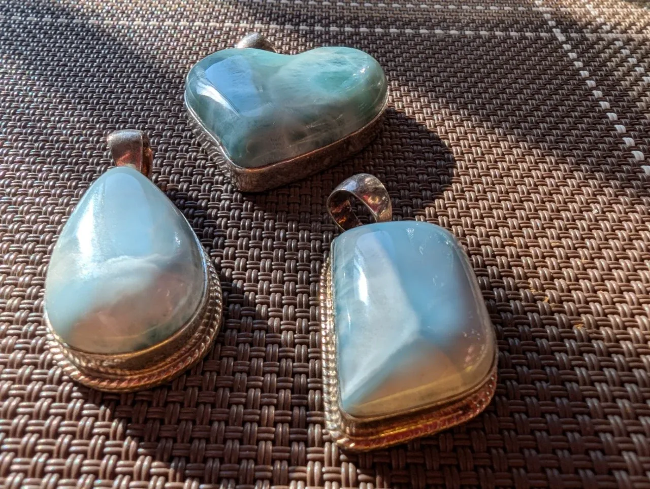 Larimar Silver Pendants (3)