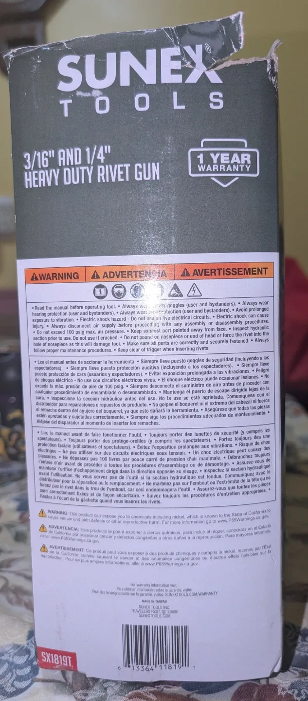 BNIB Sunex Heavy Duty Rivet Gun image indicator(2)