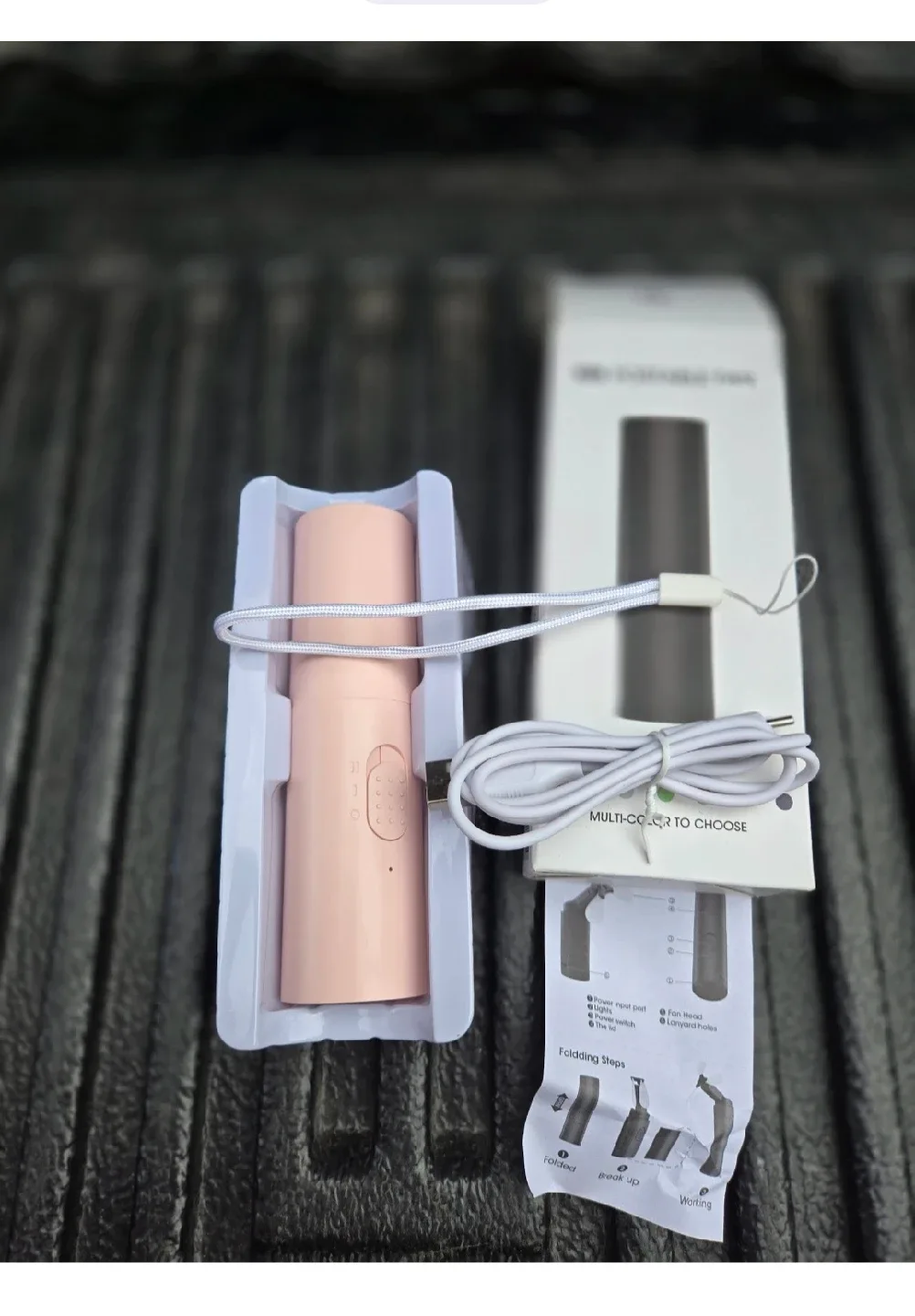 New Andwing Mini Portable Fan - Pink image indicator(2)