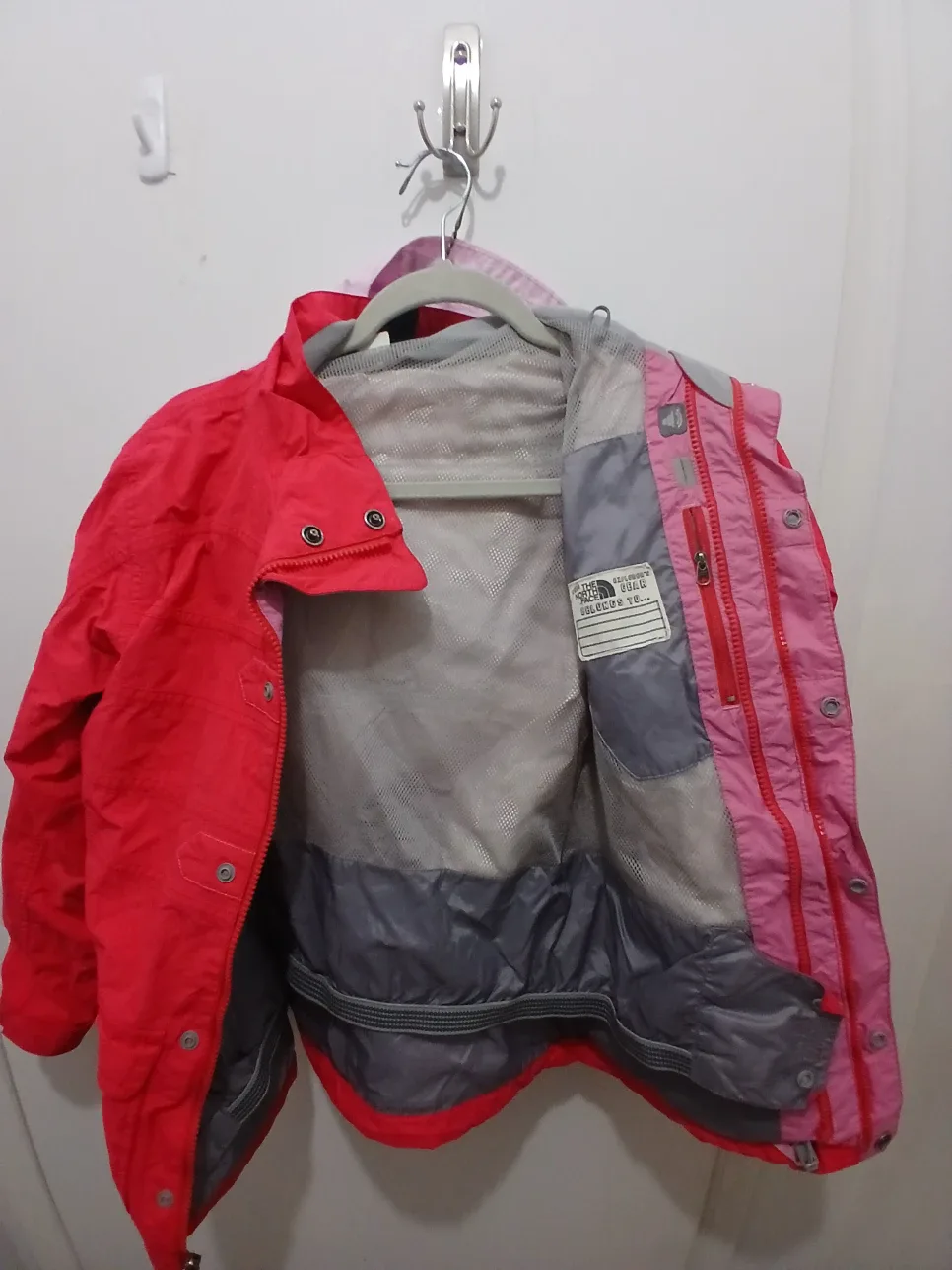 The North Face Girls' Red/Pink Ski Jacket image indicator(2)