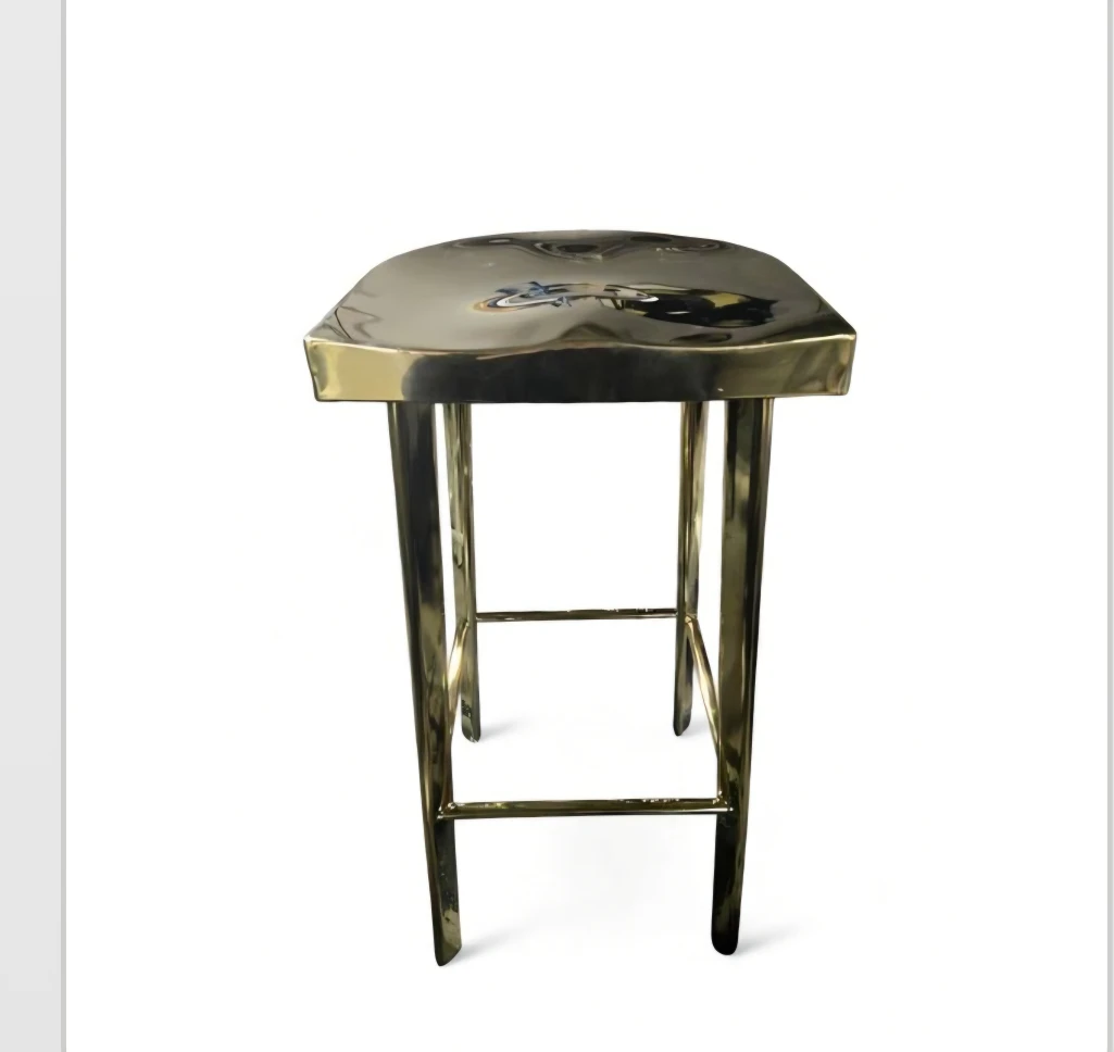 Gold Stainless Steel Counter Stools - photo 2