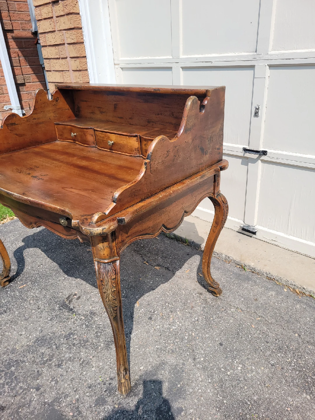 Antique Wood Writing Desk - photo 3