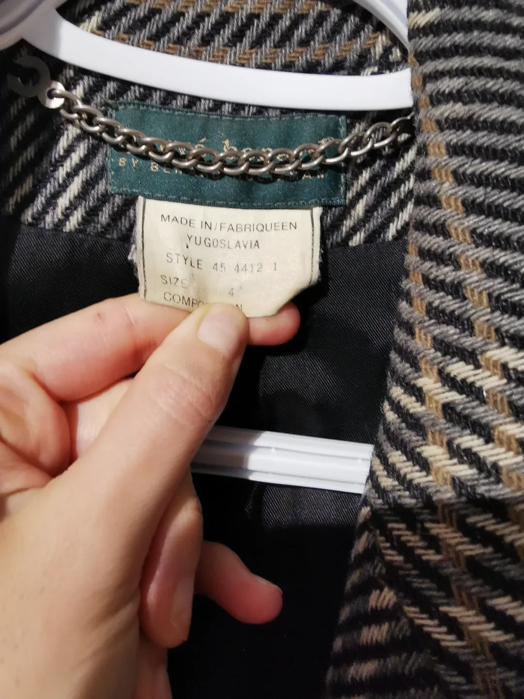 Vintage Plaid Wool Coat - oversized s image indicator(4)