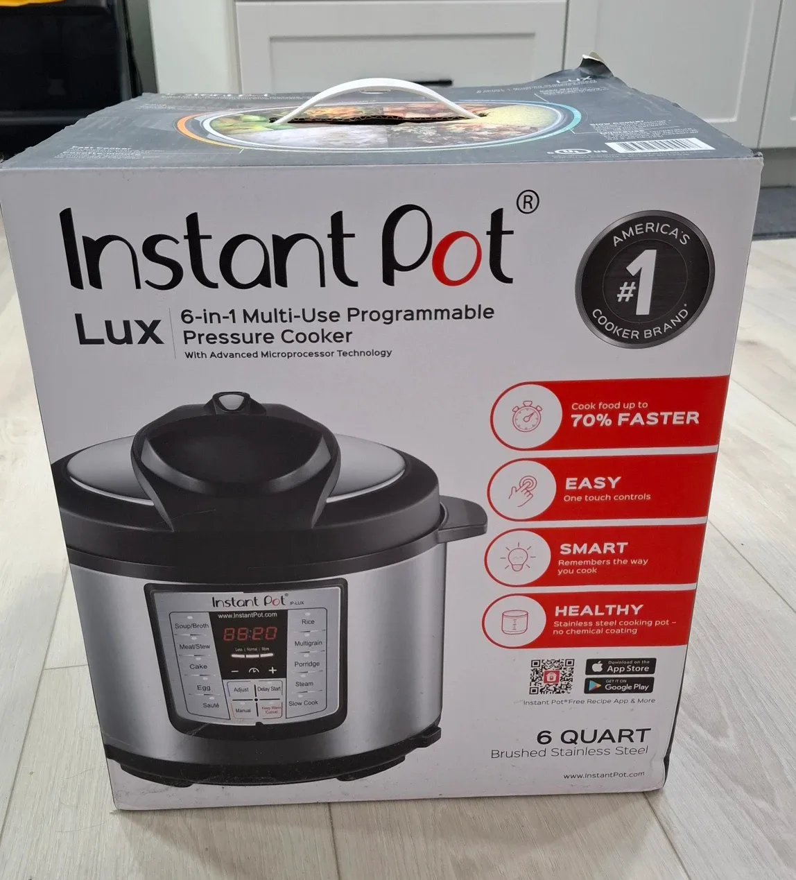 Instant Pot Lux 6-in-1 Multi-Use Pressure Cooker - 6 Quart