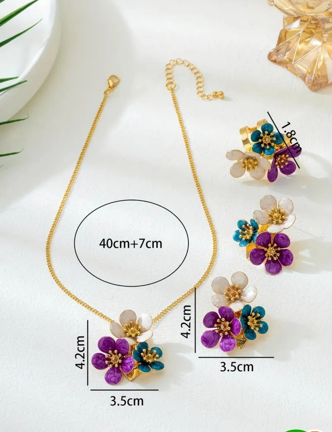 Pretty Floral Jewelry Set - photo 3