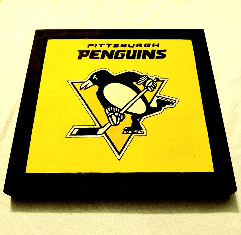 Pittsburgh Penguins Handmade 12"×12" Sports Decor Wall Art - photo 2