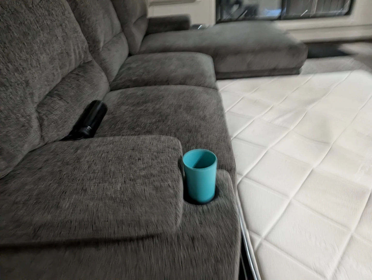 Grey Sectional Sofa with Chaise Lounge - photo 2