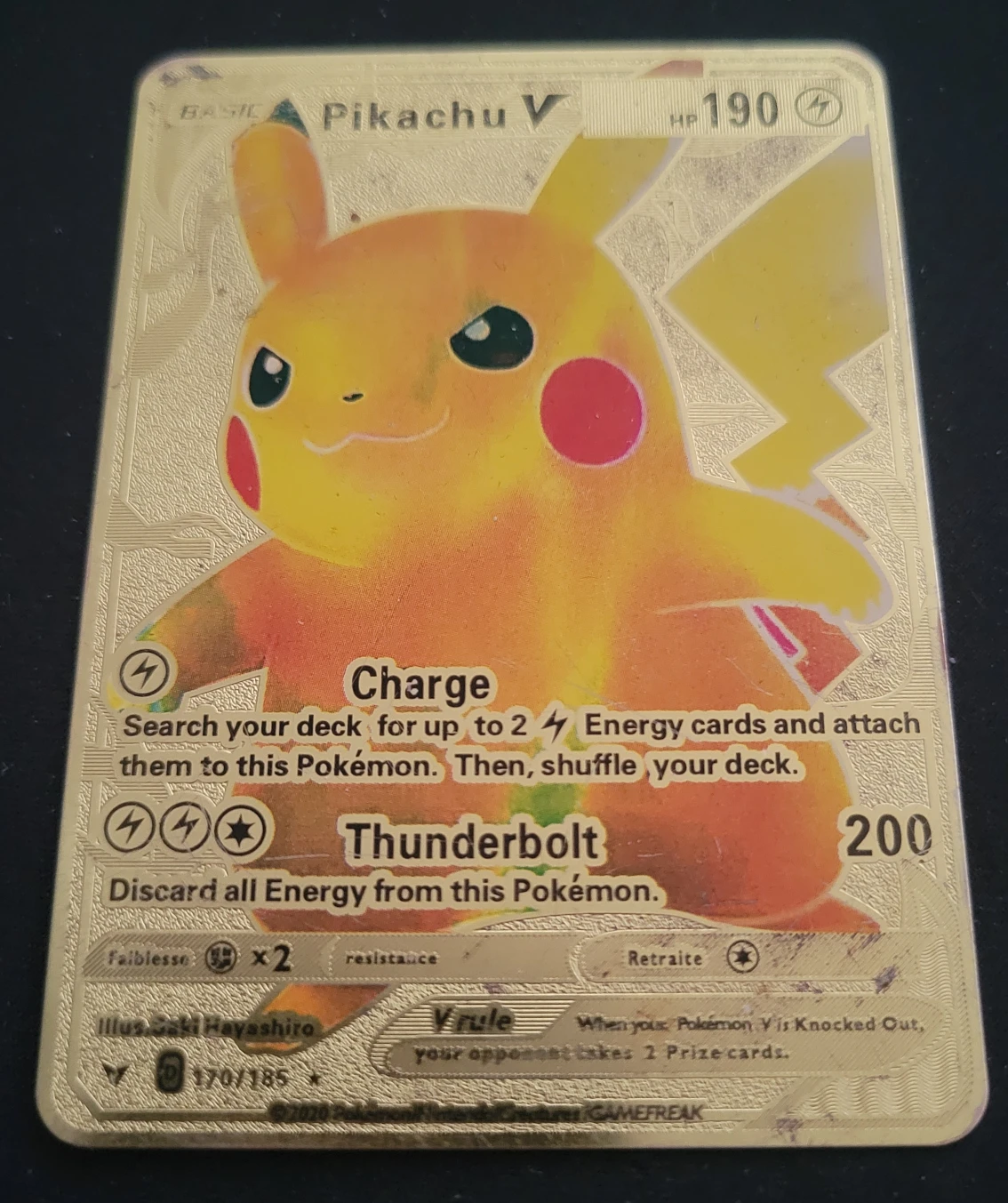 Pokémon Gold Metal Cards - Pikachu V & Unown VSTAR
