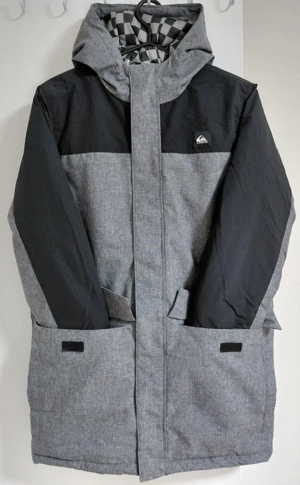 Quiksilver Grey & Black Hooded Jacket - Size XL image indicator(4)
