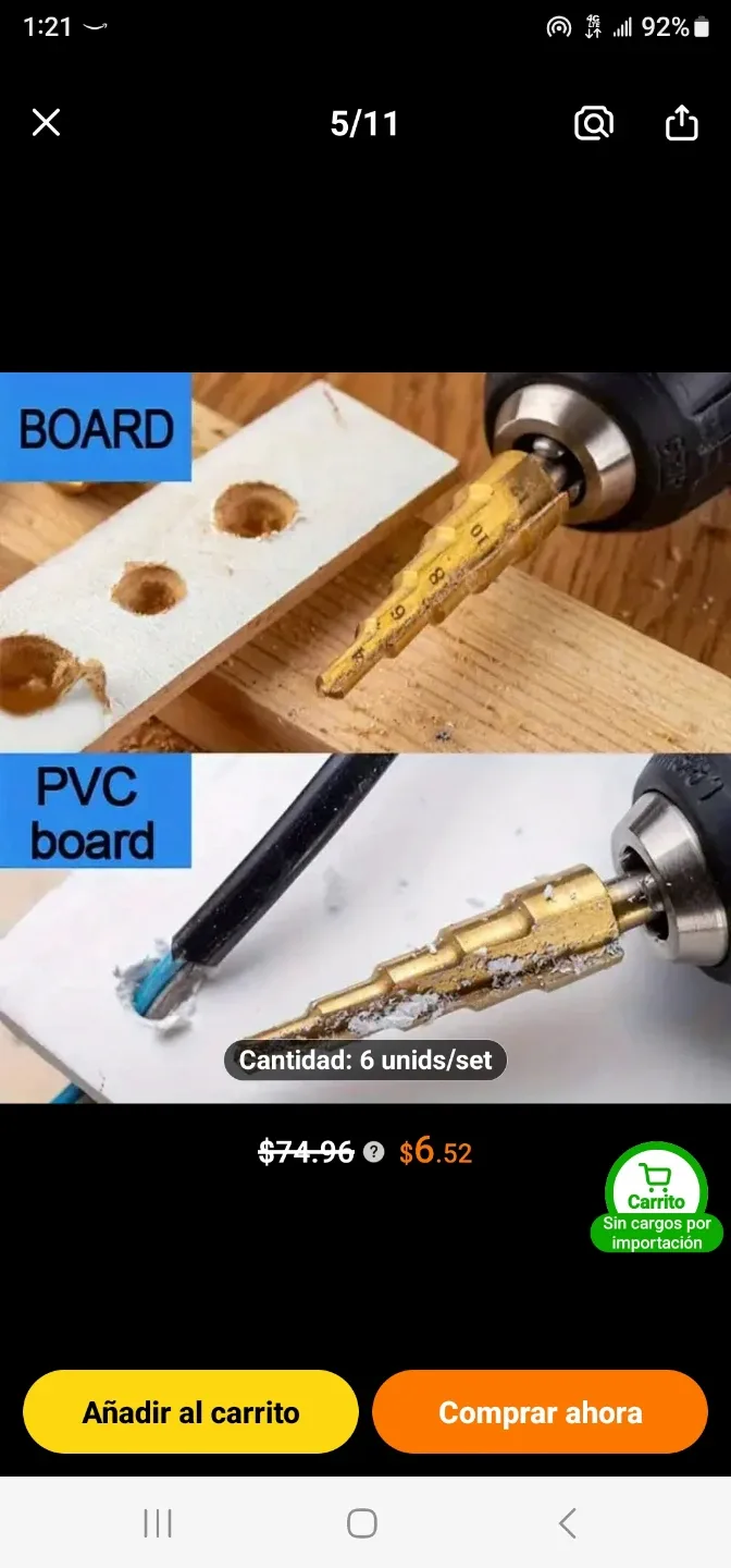 6 piezas de juego de brocas de paso, corte de hierro fundido image indicator(5)