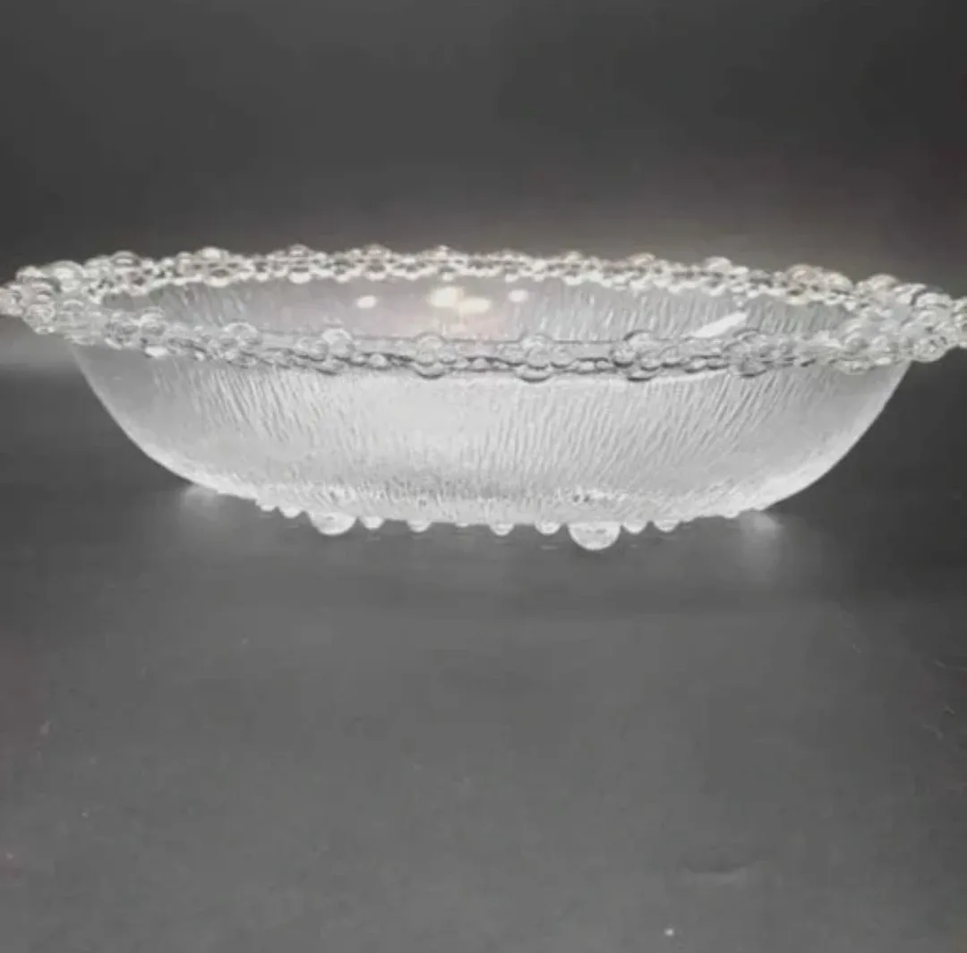 Vintage Italian Masserini Decorative Clear Glass Bowl image indicator(2)