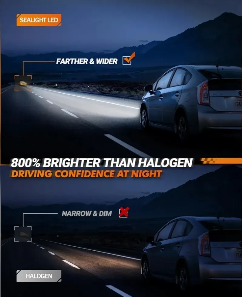 SEALIGHT 9005/HB3 LED Headlight Bulbs image indicator(2)