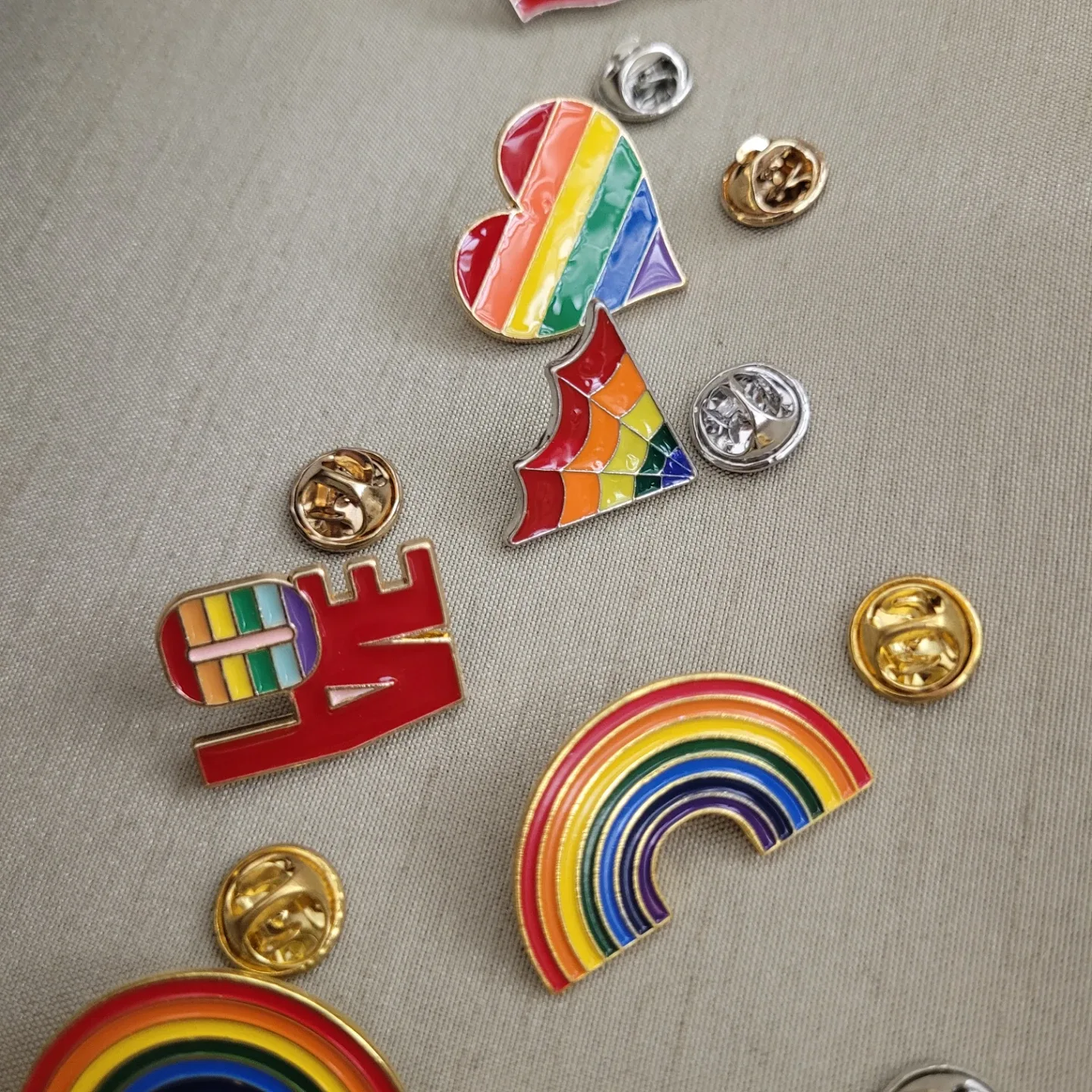 1" Rainbow Pins Brand New without Tags 3.00 or 2 for 5.00 image indicator(3)