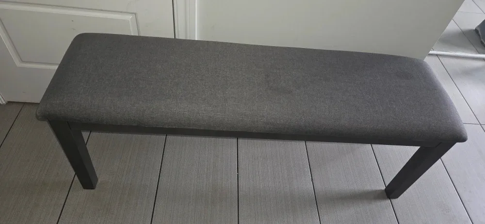 Grey Upholstered Bench