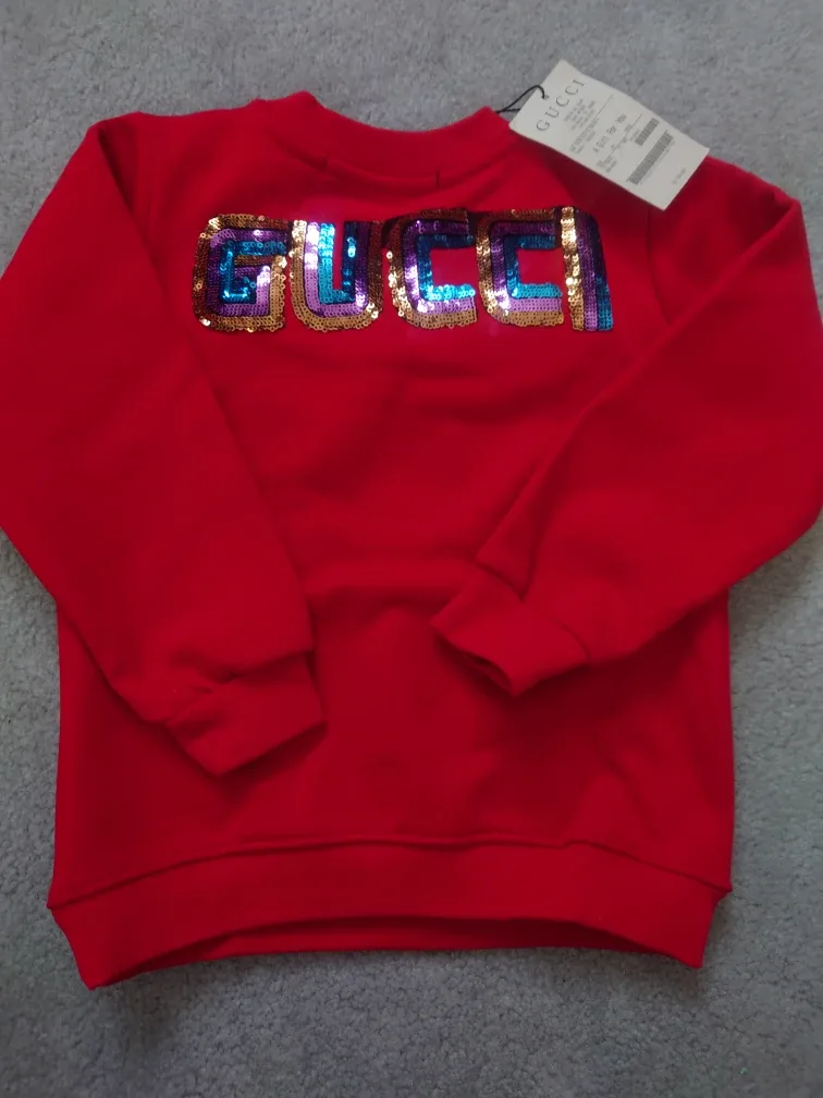 Gucci Kids Red Dog Print Sweatshirt image indicator(2)