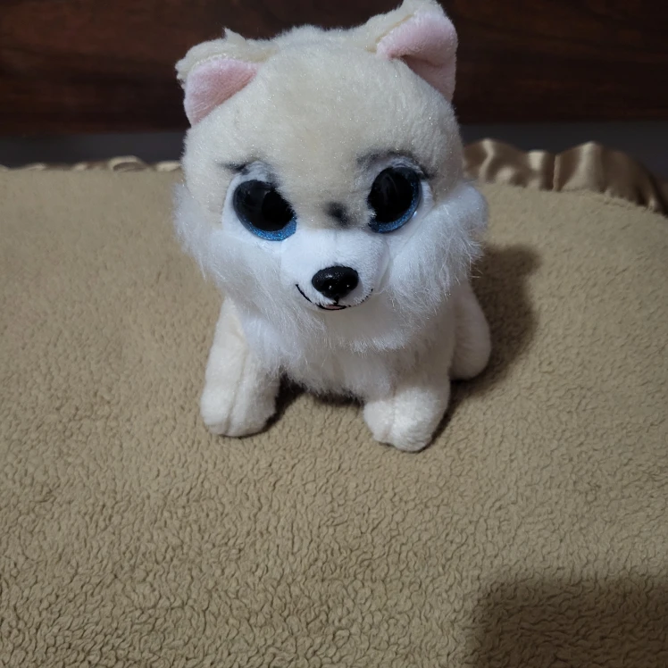 Ty Beanie Boo Plush Toy - Cream Dog