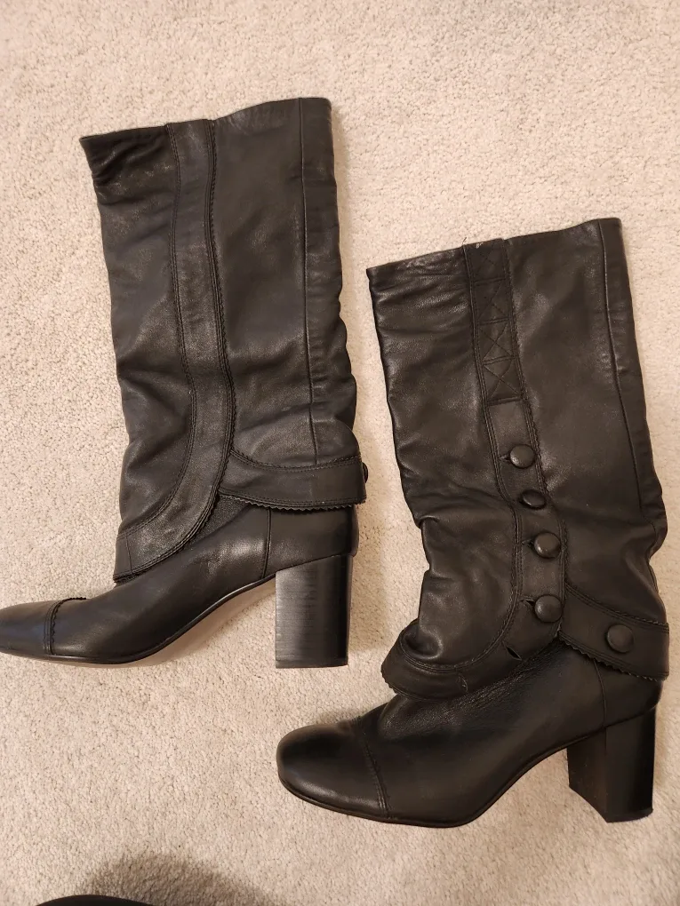 Genuine Leather Boots - Size 10