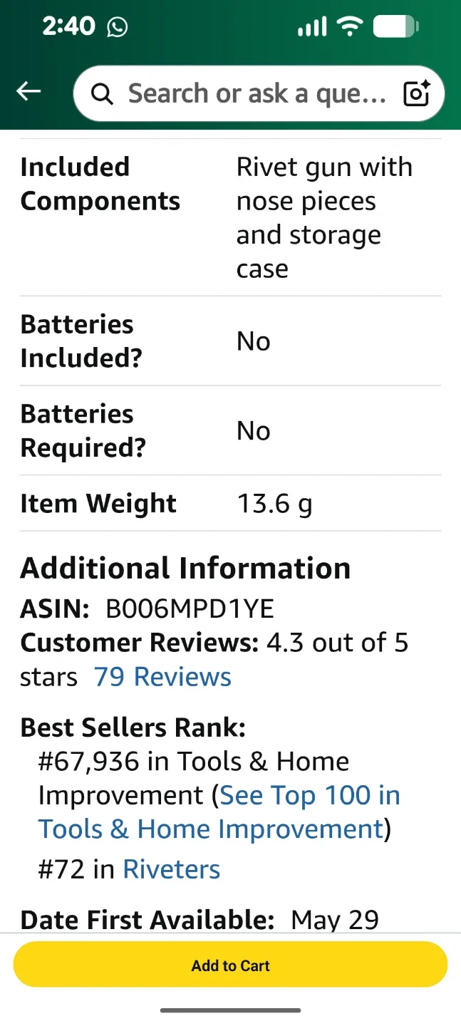 BNIB Sunex Heavy Duty Rivet Gun image indicator(9)