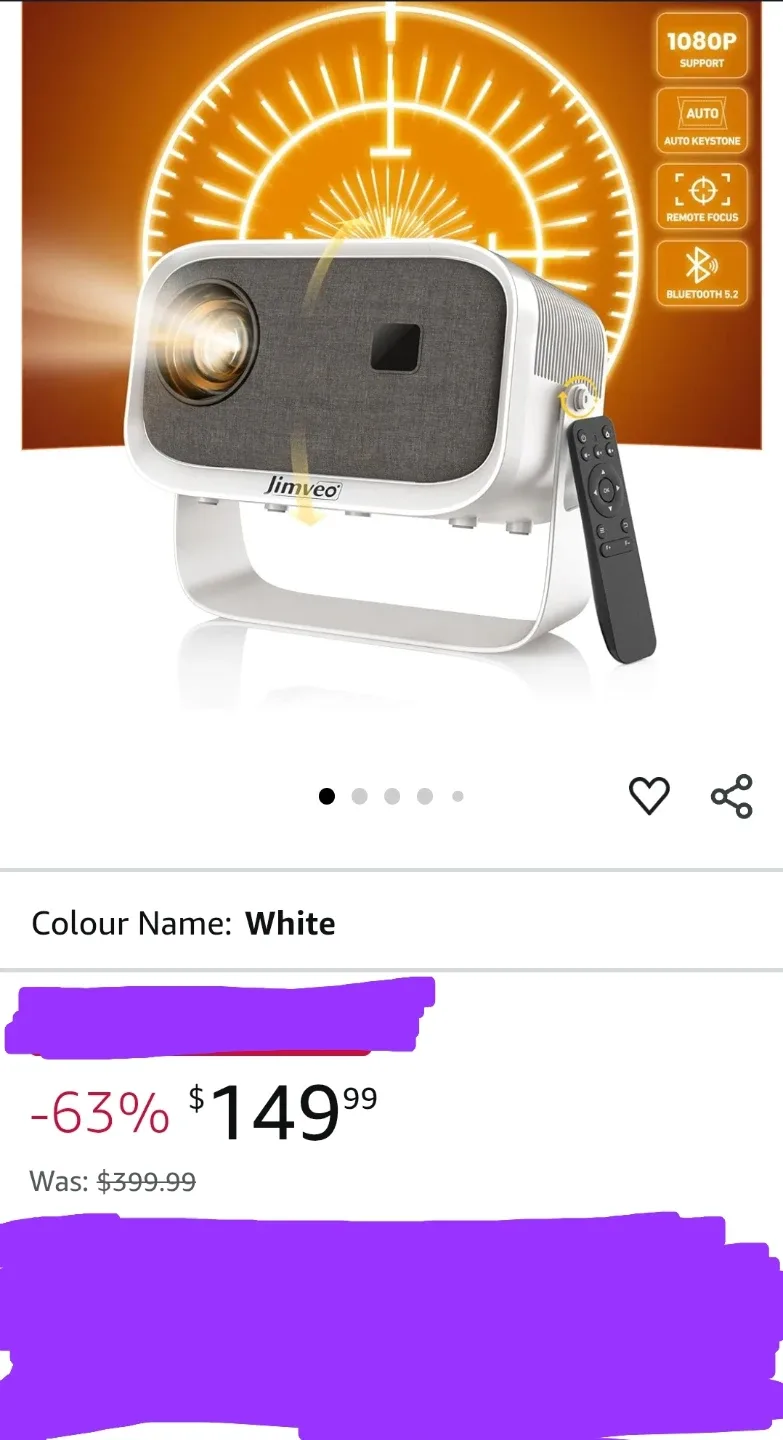 New Jimveo projector, perfect for movie nights or presentations image indicator(2)